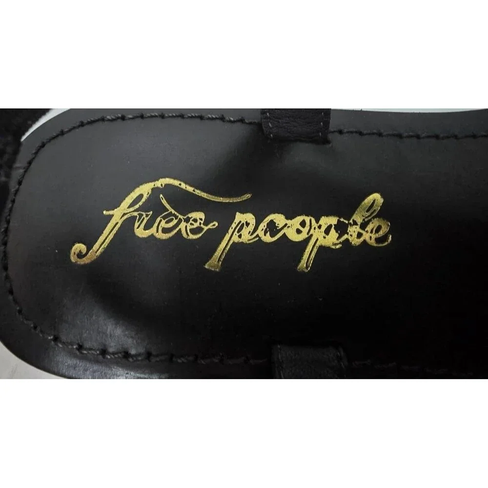 Free People Women's La Risa Black Strappy Sandals Size 10 M/ 40 Leather NIB $128